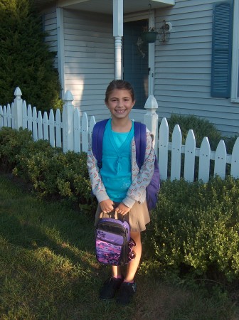 Gillian, first day of school