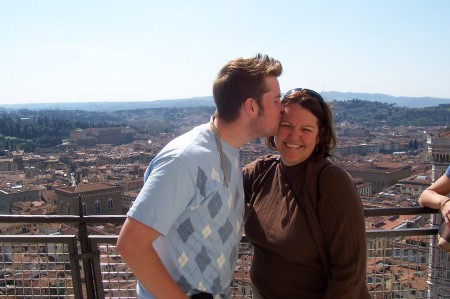 My son Andy and me in Italy