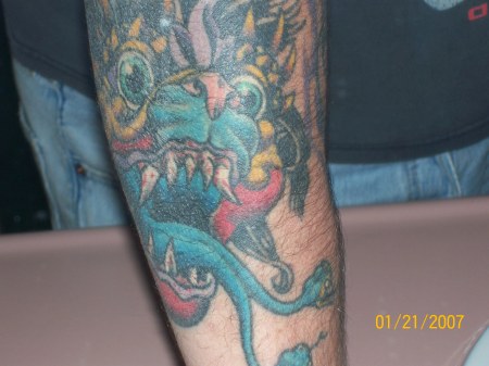 the back of my left forearm