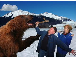 The grizz in Alaska with Jane.