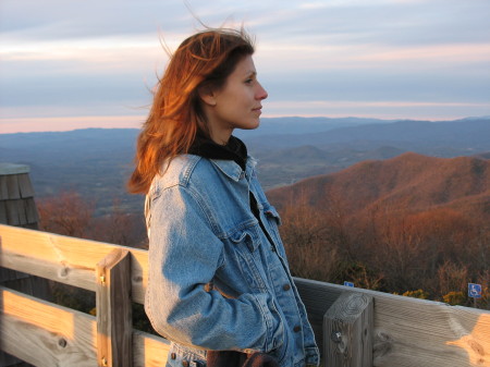 My wife at Brasstown Bald