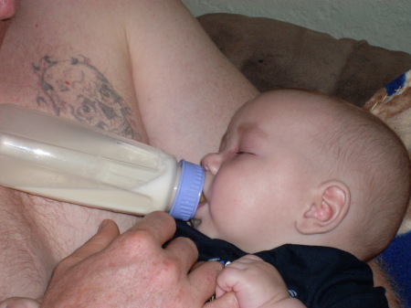 Ahhh.....warm bottle.....