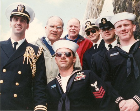 The Boat Crew with the Admiral and staff