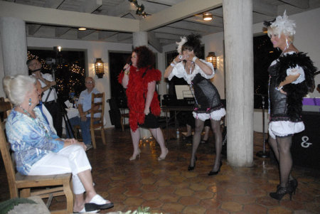 Kat and my sister Debbie and me performing