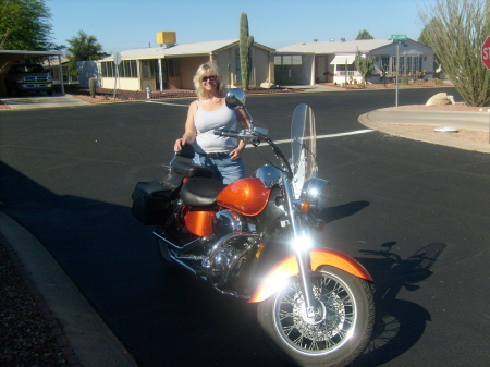 Lori & cousin Eric's bike