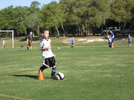 Collin playing Soccer