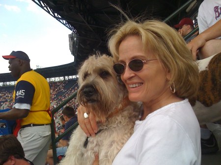W/ Nollaig at Braves' "Bark in the Park" 5/08