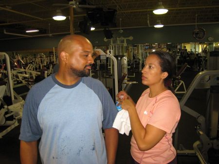 Mel and me in the gym