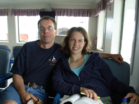 Ted and Courtney on the ferry