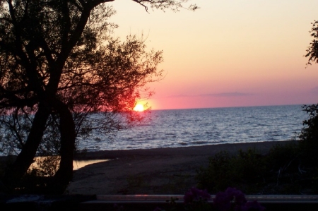 Sunset from our lake front