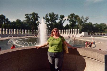 Laura at the WWII Memorial