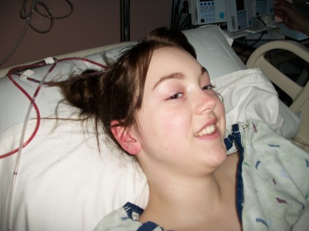 Caitlin after first surgery
