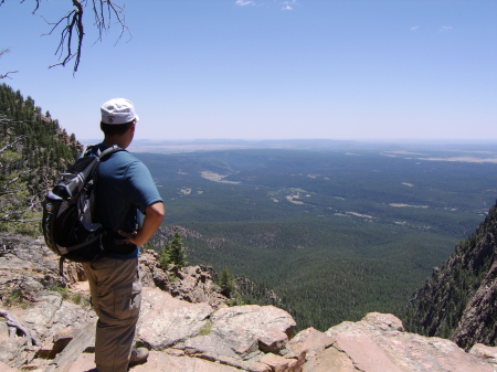 looking out at the Pecos Wilderness