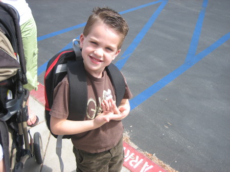 Jaden's first day on Kindergarten.