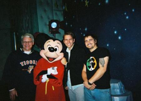 my son's and I with Mickey