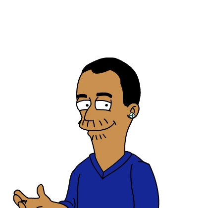 Mu character on the simpsons (Mac Aroni)