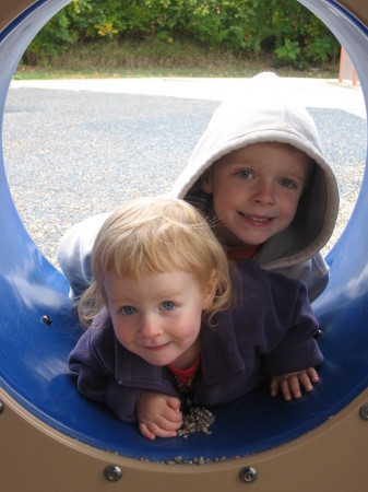 Claire and Mitchell at the park