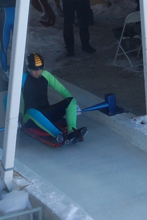 Ty on luge track