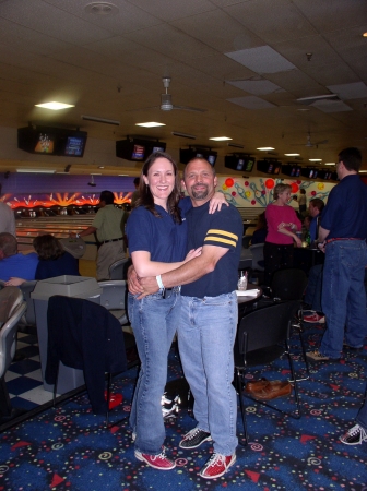 Valerie and me bowling