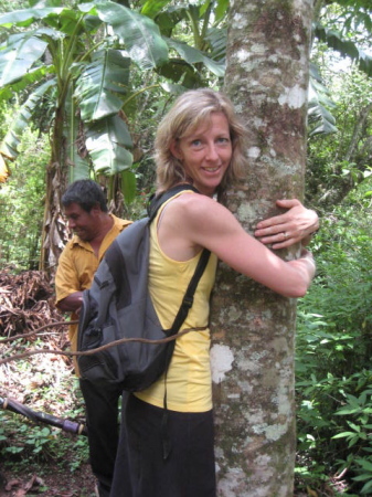 Me hugging a tree in Coasta Rica