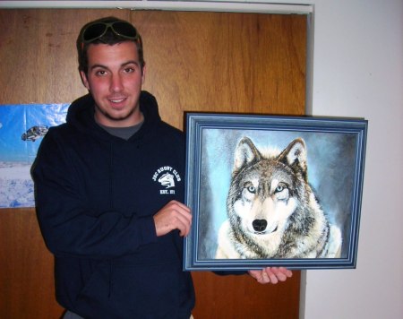 Matt and a wolf
