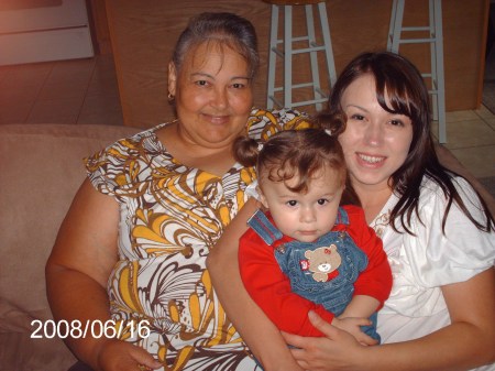My Daughter-in-law, my granddaughter,and me