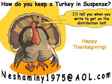 How do you keep a turkey in suspense?