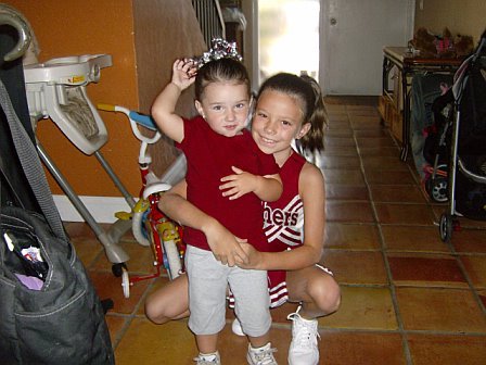 Jillian & Taylor before Taylor's first game th