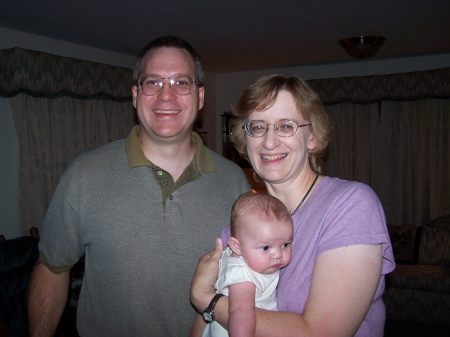 Scott and Kristy with Jordan, three months old