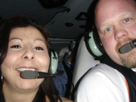 Rory and I in the copter