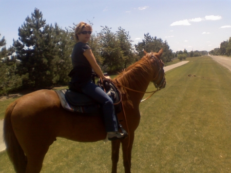 sue and shotzie on sunday ride