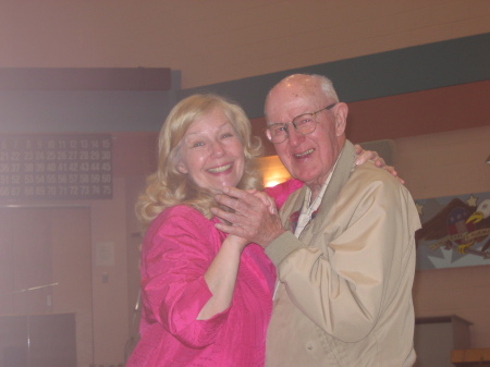 Nancy and Dad at his 97th birthday party