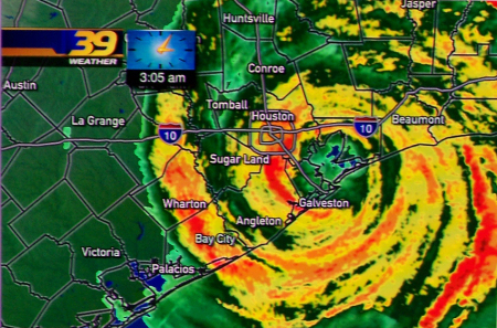 Hurricane Ike Slamming Sugar Land/Houston, TX