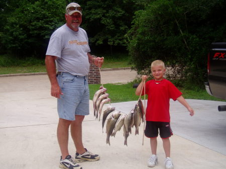 Dad, Tanner and the catch of the day