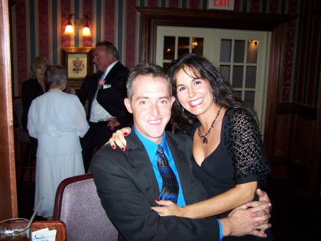 Larry and I at my boss's wedding 09-08