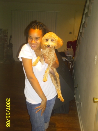My 14 yr old Daughter Alexie and Paris her dog
