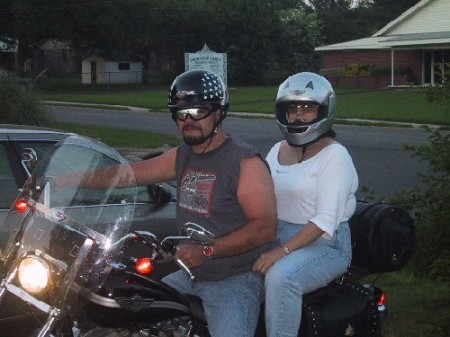 John and I on his 1st Harley.