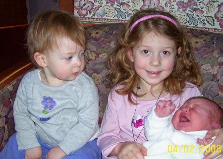 granddaughters Emily, Mackenzie and Samantha