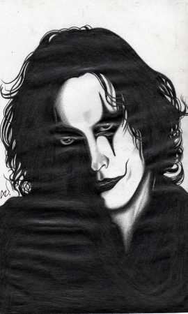 BRANDON LEE - ( THE CROW ) pencil drawing