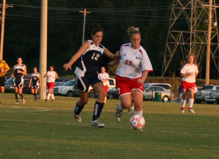 Joscelyn playing soccer for ICC