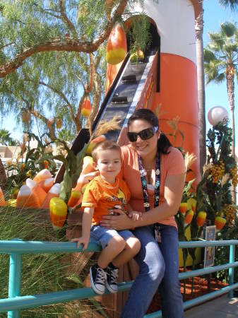 Elysa and Tanner at Disney's Candy Corn Acres