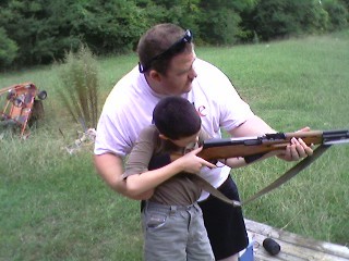 daddy and my son with sks