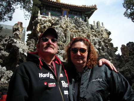 My hubby & I in China, March 2007, where met