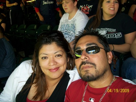 my girl and i at a astros game