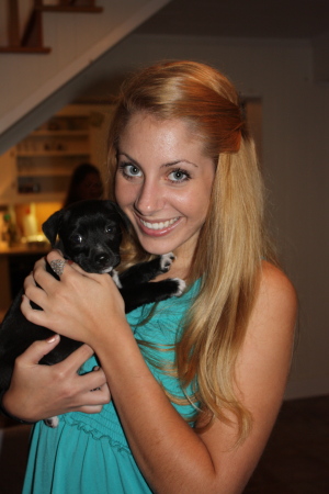 Taryn with Maggie's puppy