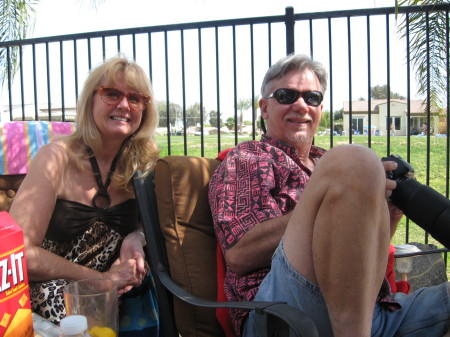 Cindi & Bob by the pool in Palm Desert