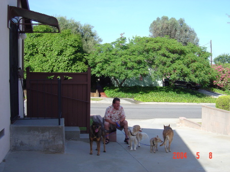 Mick & our pack in 2004