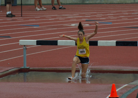 Ashley wins the 2k Steeplechase at AAU Nat'ls
