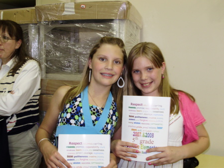 Kayla & her friend Nicky  5th grade graduation