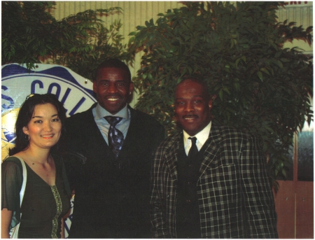 Zhanadte, Michael and I at Texas College